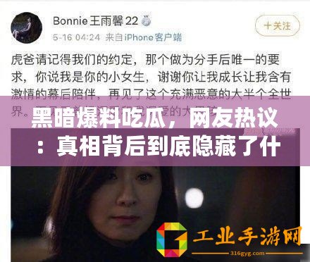 黑暗爆料吃瓜，網友熱議：真相背后到底隱藏了什么秘密？