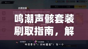 鳴潮聲骸套裝刷取指南，解鎖角色潛力的秘密武器